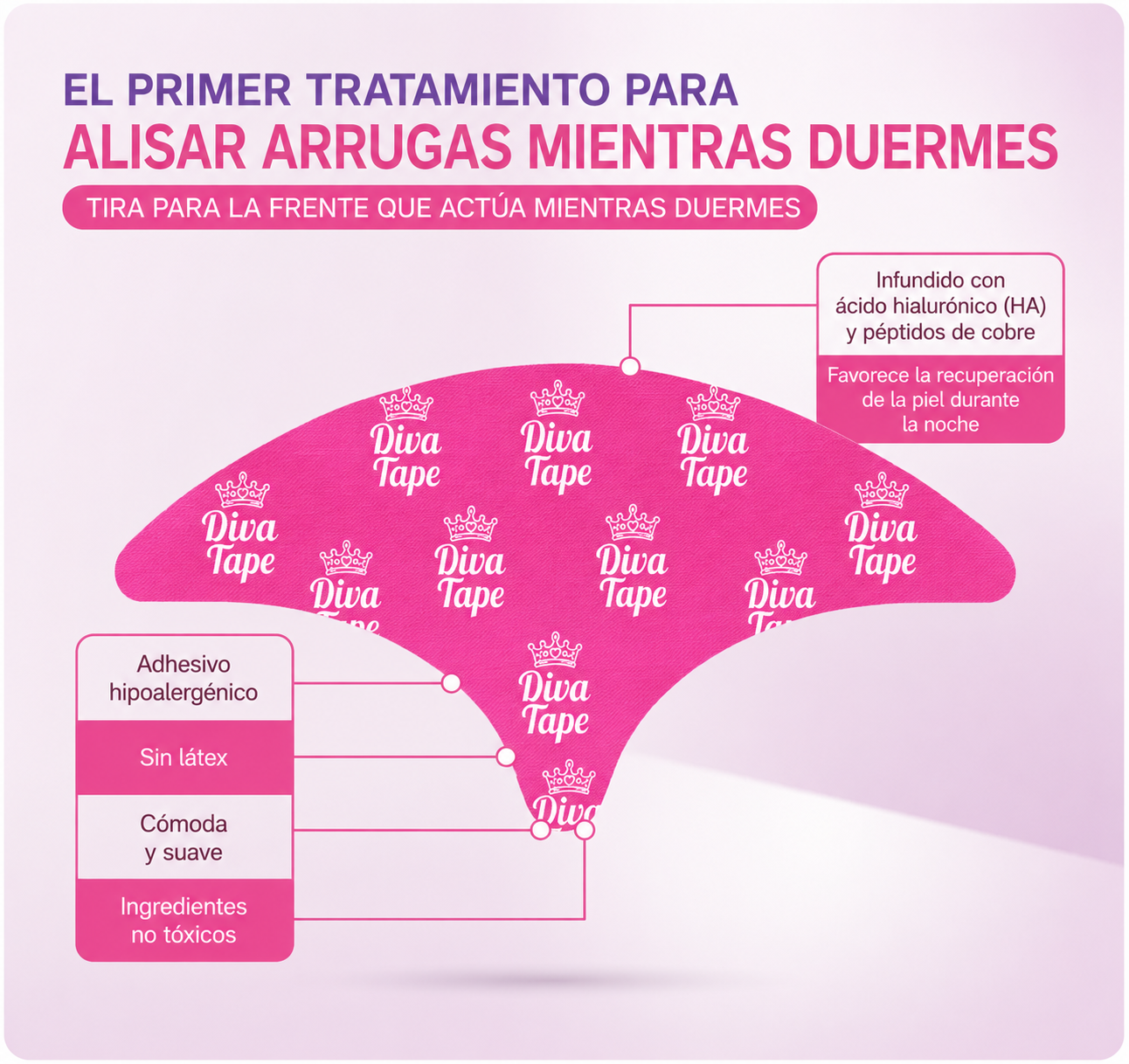 Diva Tape - Parches Antiarrugas para Rostro (Pack de 20)
